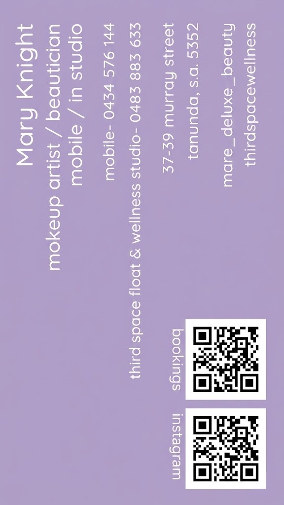 Marè Deluxe Beauty business card back